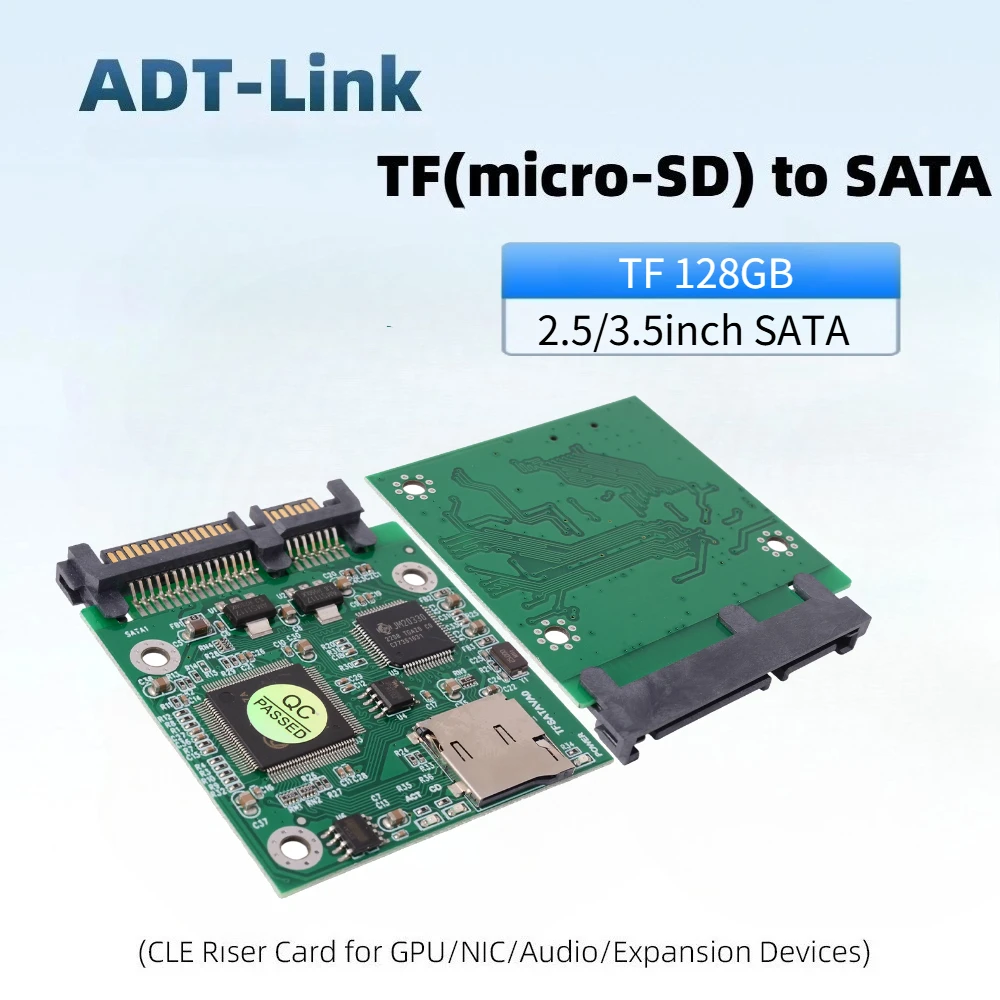 

TF Micro-SD To SATA 15Pin+7Pin Adapter Card Bare Board w Plastic Casing TF to Sata Industrial Embedded Mobile SSD for PC Laptops