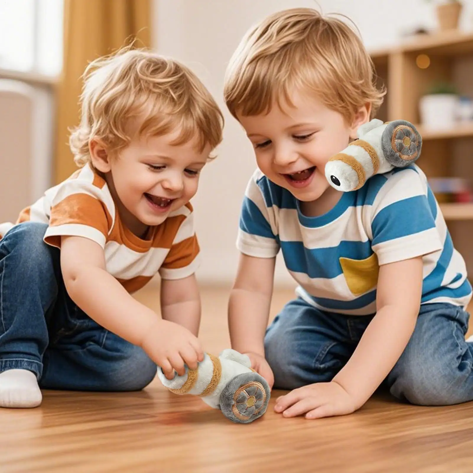 Bracelet à claquettes pour enfants, Simulation de canon en peluche, jouet créatif, poupée en peluche pour chambre à coucher, salon, dortoir de fête