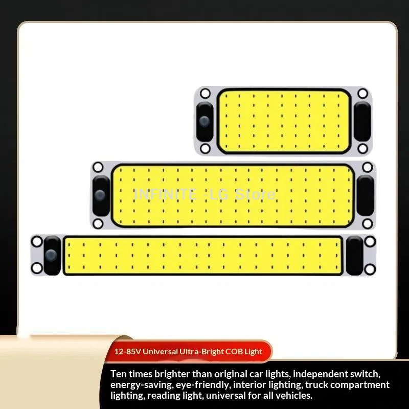 1Pc 12V-85V LED Chip 54/87/108 COB With Switch Reading Night Light Interior Light Ceiling Lamp Van Lorry Truck Camper Boat