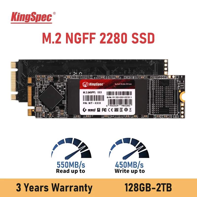 

KingSpec M.2 SSD NGFF 128GB 256GB 512GB 1TB 2TB M2 SATA SSD 2280 SATA3 6Gb/s Internal Solid State Drive Hard Disk For HP Laptop