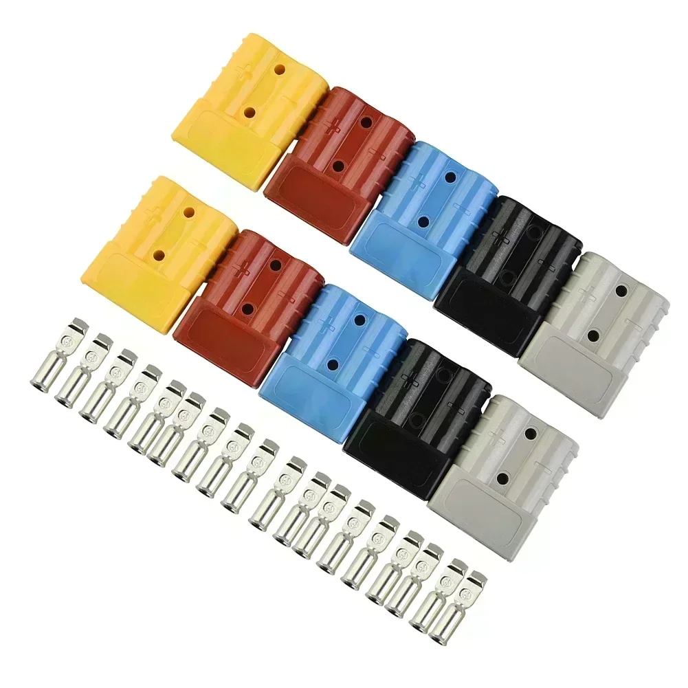 Per Anderson Plug Connector 50AMP Caravan Trailer Solar 6AWG Combo Color Connector Terminal Kit per uso 12v o 24v
