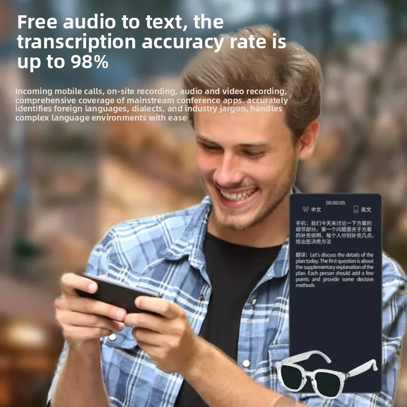 JZD-1009 Smart Bluetooth Outdoor Sunglasses Wireless Multifunctional Cycling Blue Light Blocking Driving Communication Glasses