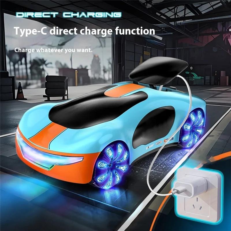 سيارة تحكم عن بعد رباعية الدفع 2.4 جيجا هرتز مع مستشعر حركة وإضاءة وموسيقى، هدية للأولاد في أعياد الميلاد - Y44A