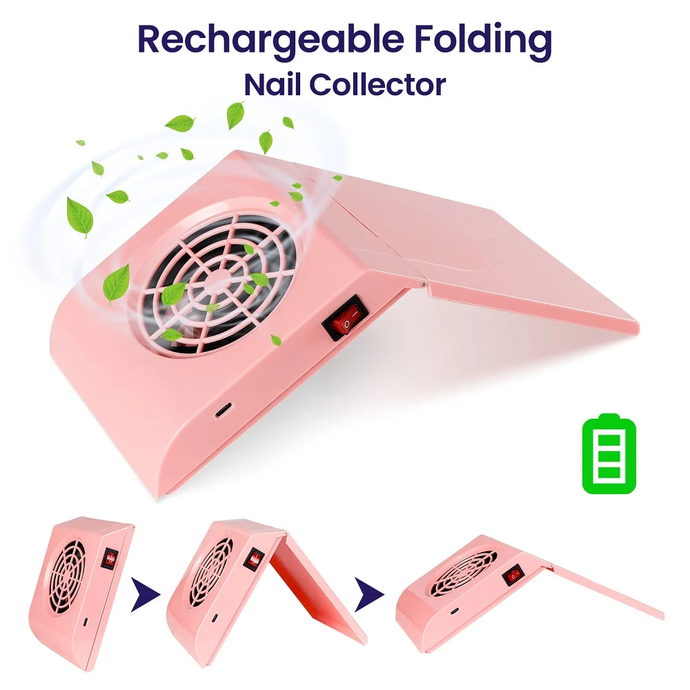 

Мини-пылесборник для ногтей, портативный пылесос для дизайна ногтей, вентилятор, малошумный инструмент для дизайна ногтей, пылесос для ногтей