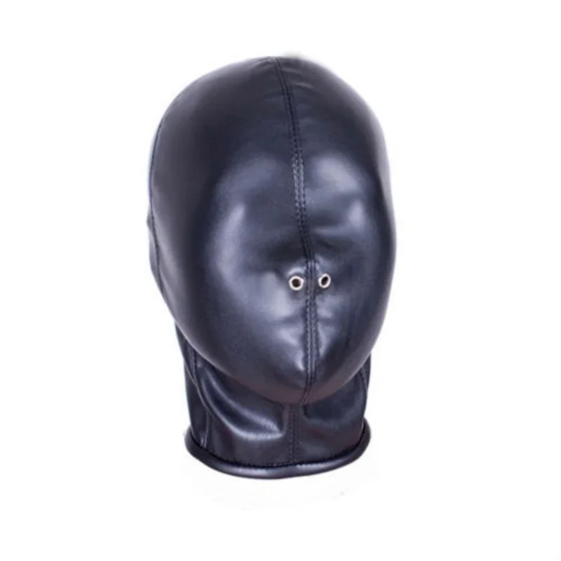 PU Leather Headgear Role Play Body Harness Breathable Open Eyes Nose Hood Slave BDSM Open Mouth Bondage Sex Toys Adult Party 6
