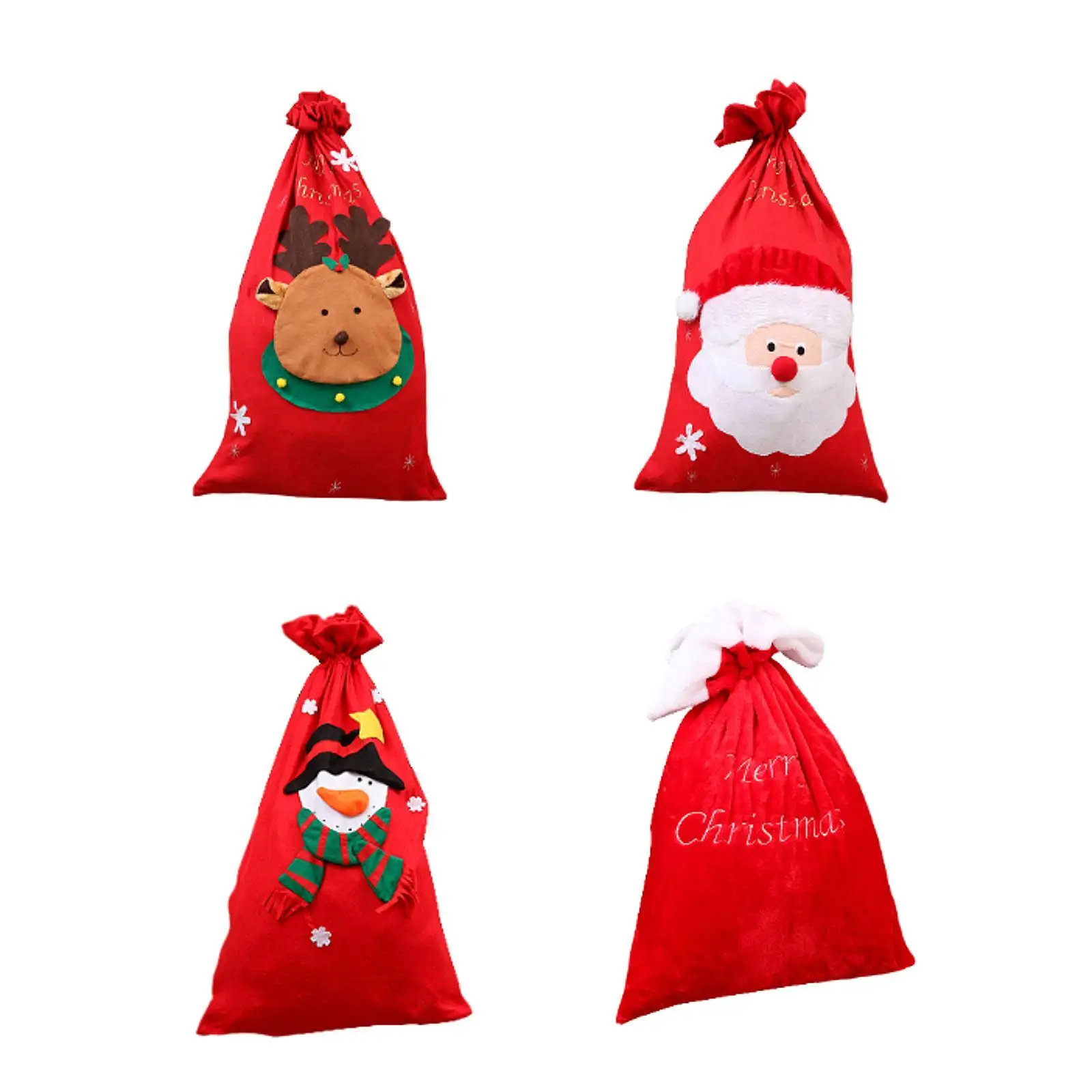 90x60cm Christmas Drawstring Present Bag for Gifts Wrapping Xmas Storage Bag