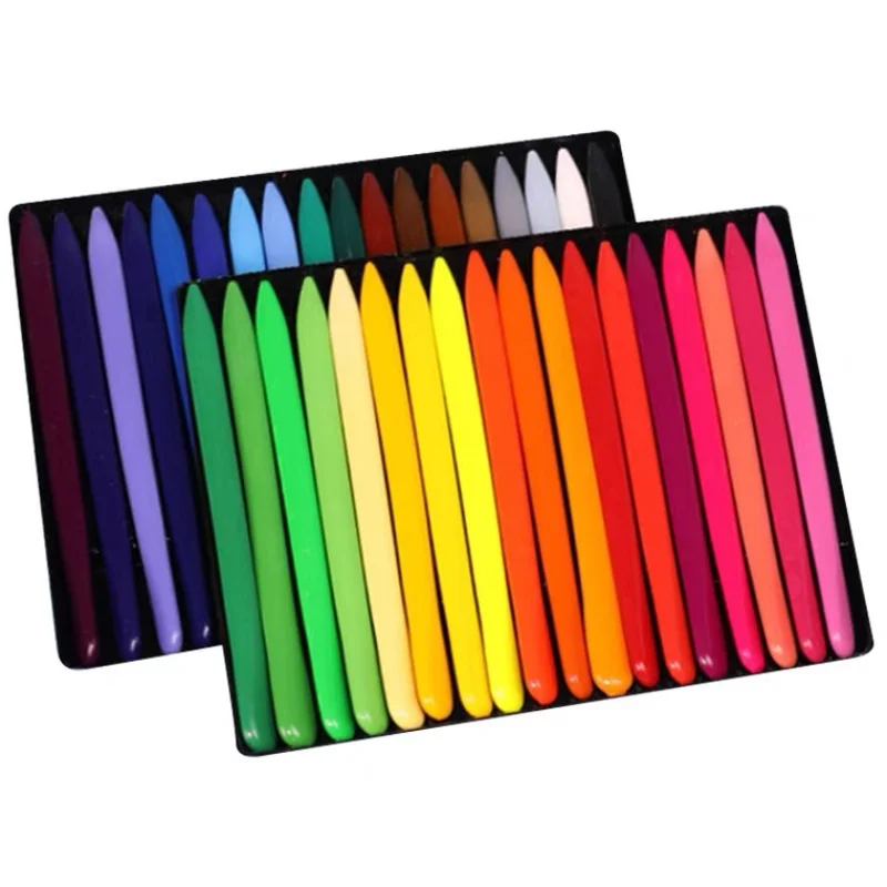 Fashion 36 Colors Triangular Crayons Safe Non-toxic Triangular Colouring Pencil for Students Kids Children