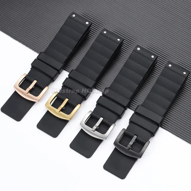 High Quality Silicone Strap for Cartier Santos 100 Watch Band 23mm Rubber Waterproof Bracelet Business Universal Wristband