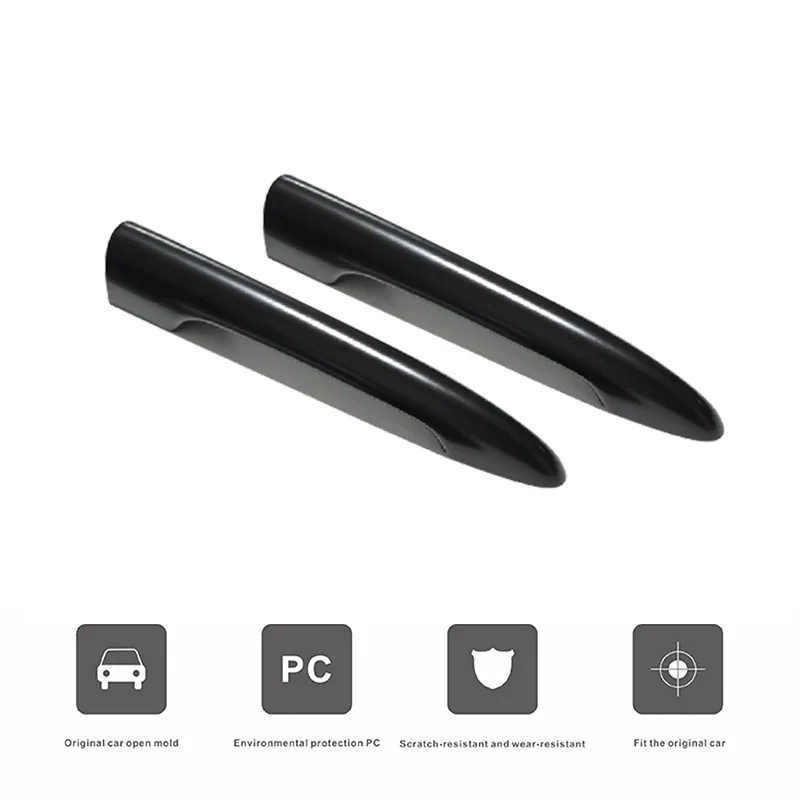 The Black Exterior Car Trunk Rear Door Handle Stickers Decoration Cover 2PCS/Set For MINI JCW F54 R55 Clubman Accessories