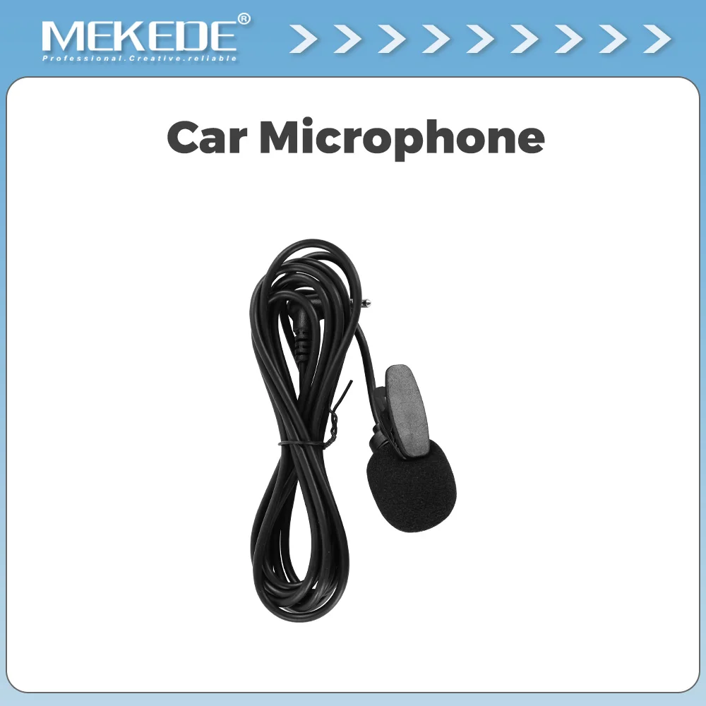 MEKEDE 3M Jack Hands-free Plug Mic Clip-on Stereo Wired Car Microphone For Android Navigation Autoradio Receiver