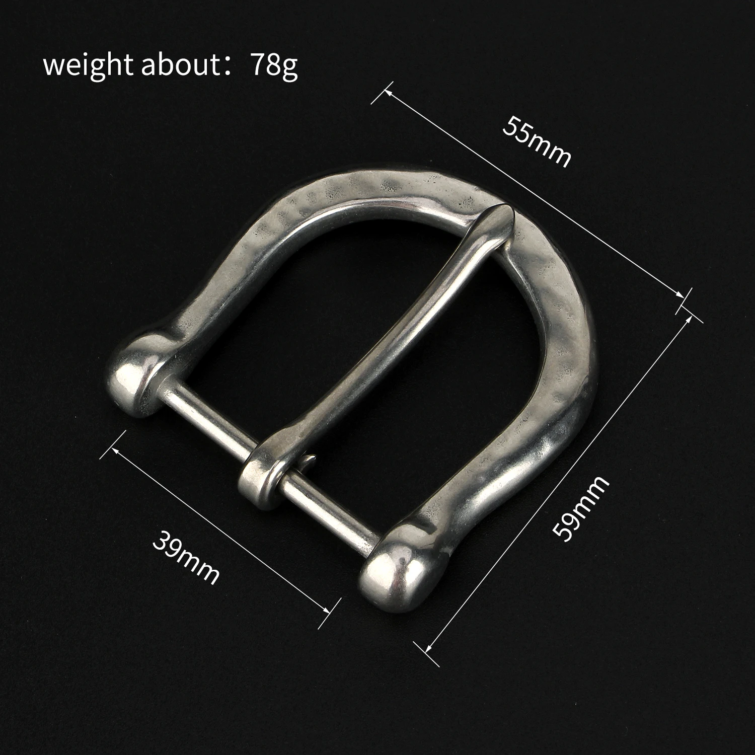 Heavy Duty 1.5"(39mm) Stainless Steel Belt Buckle Single Prong Horseshoe Shape Vintage Style DIY Craft Belt Parts Accessories