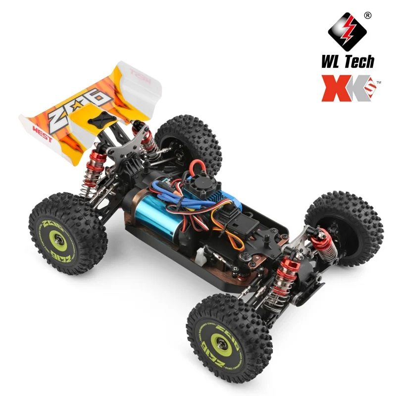 

WL TECH 1:14 Scale 4WD RC Speed Car Brushless Motor Off-Road Drift Alloy Chassis RTR 2.4 GHz Remote Control Toy 50 Km/h