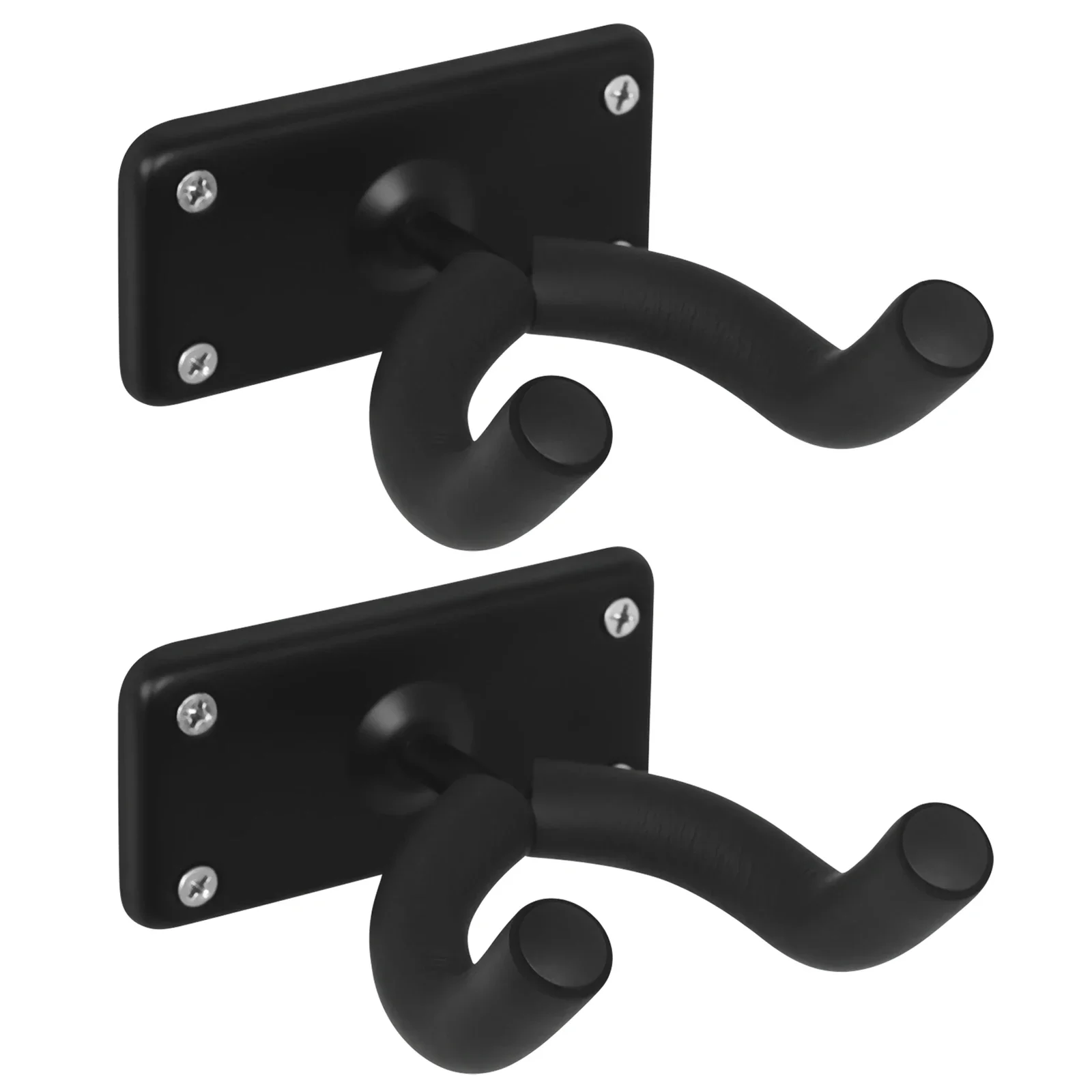 2pcs Guitar Wall Mount Hanger Black Guitar Hanger Wall Hook for All Size Guitars Bass Mandolin Banjo Ukulele Guitar Accessories