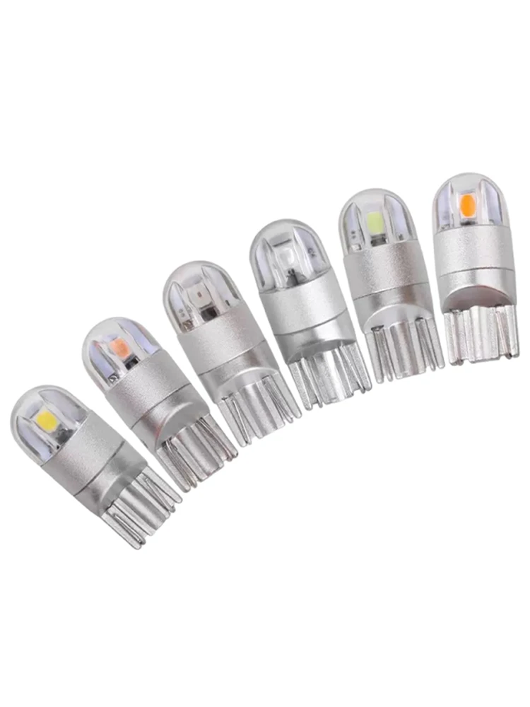 Ampoules LED T10 W5W Canbus 3030SMD pour feux de Position de stationnement de voiture, lampe dôme de lecture, ampoule de plaque d'immatriculation, blanc et rouge, 2/10 pièces