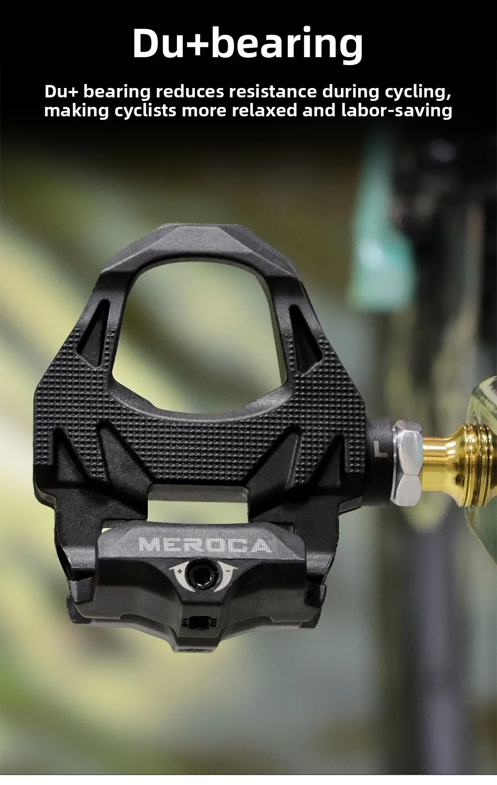 MEROCA HD-82 Rennrad-Schlosspedal, leichtes, selbstverriegelndes Fußpedal für Rennräder, SP*-System, Peilin mit Verriegelungsplatte – Detail 8