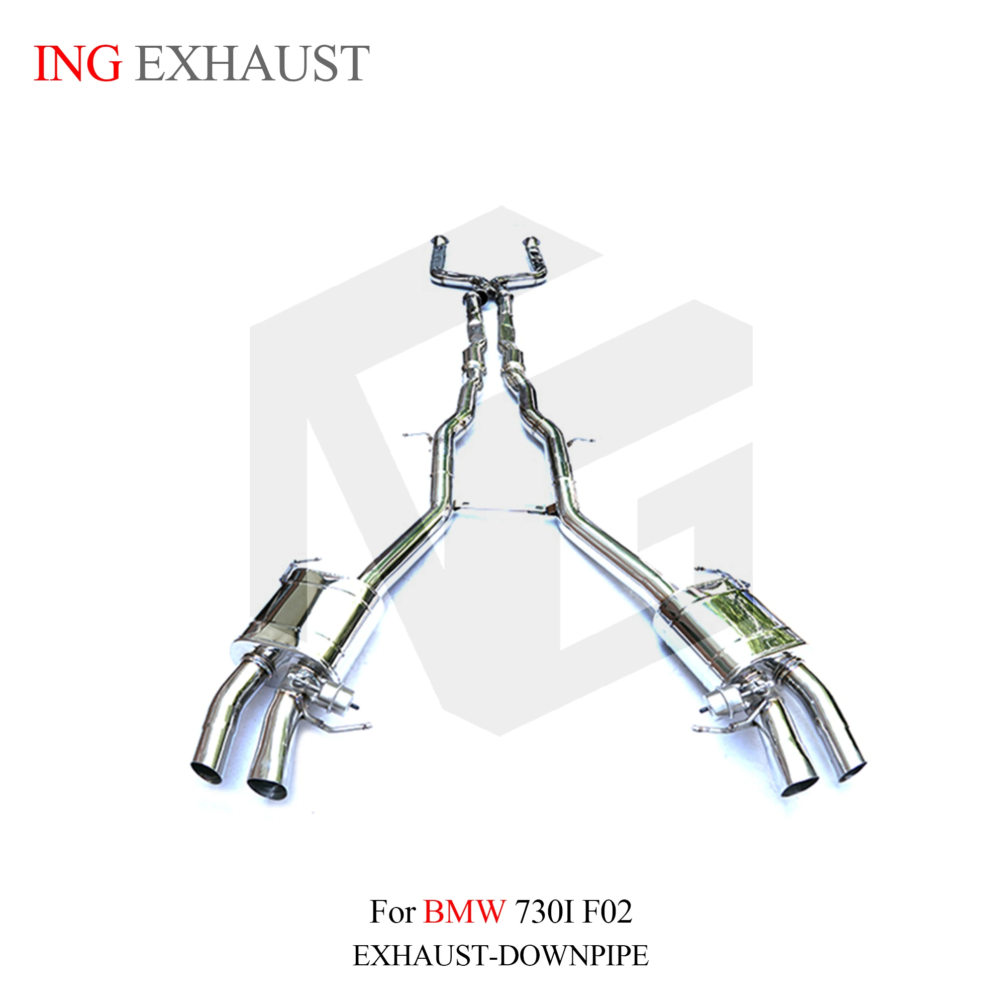 

ING Valve Catback Exhaust for BMW 730i F02 3.0T N52 ss304 Tronical Muffler Escape Tips Accessories Performance Remote System