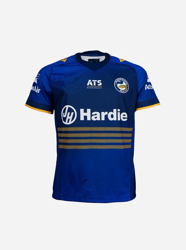 PARRAMATTA EELS 2025 قميص الرجبي المنزلي للرجال المقاس: S-5XL (اسم ورقم الطباعة)