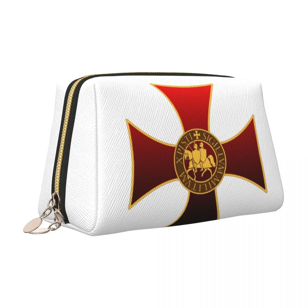 Knights Templar Seal Cross Travel Toiletry Bag Women Medieval Crusader Warrior Makeup Cosmetic Bag Beauty Storage Dopp Kit