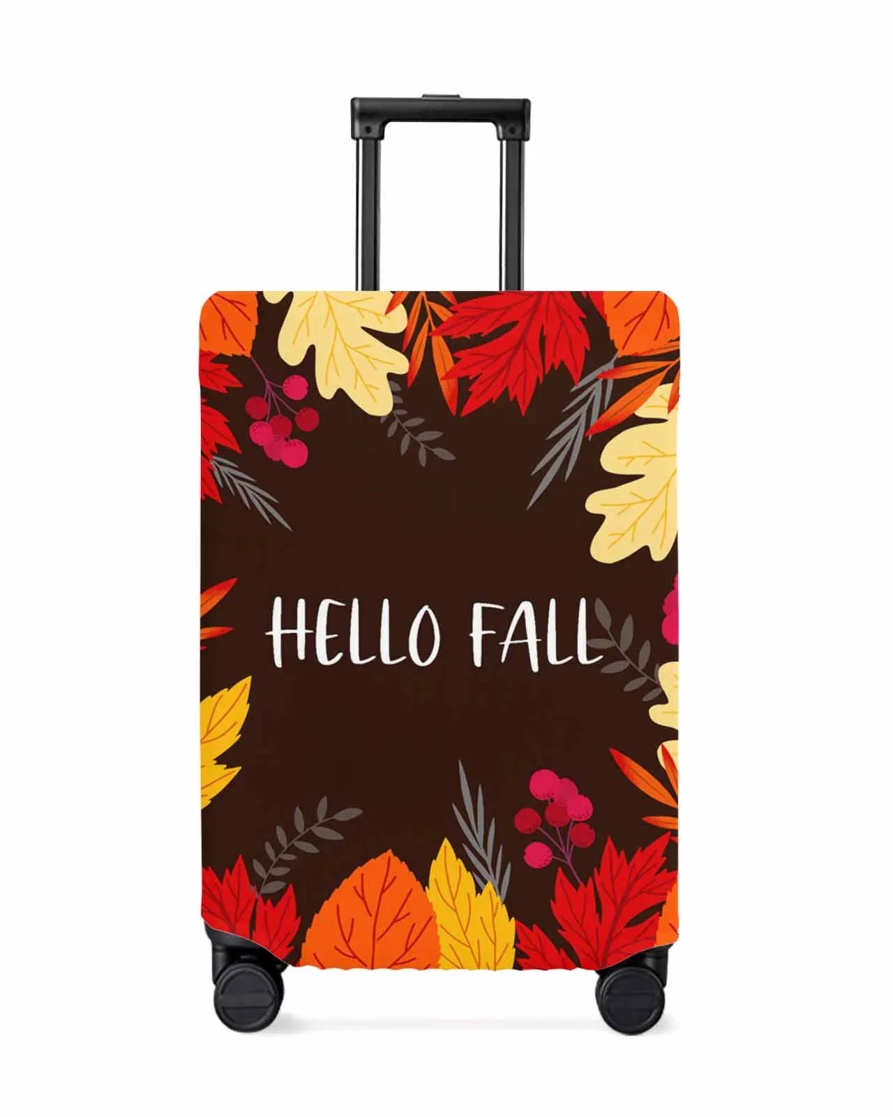 

Autumn Plant Maple Leaves Stretch Suitcase Protector Baggage Dust Case Cover For 18-32 Inch Travel