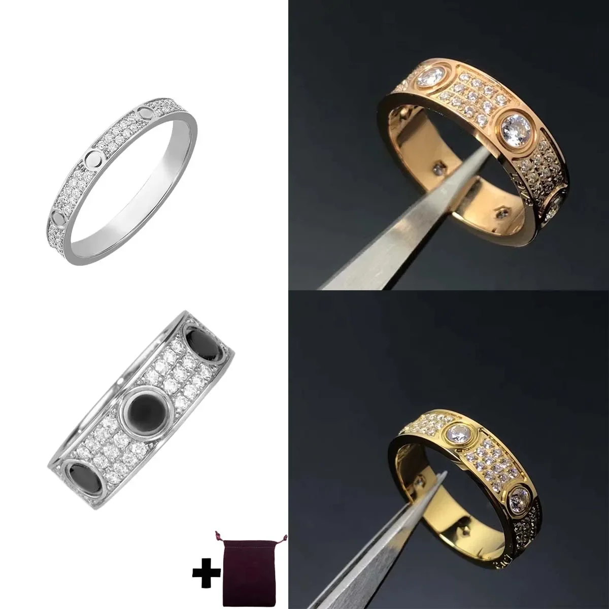 High End Classic Fashion Diamond Set, Customized Multifunctional Dijes Ring Set, Manufacturer Direct Sales, 2024