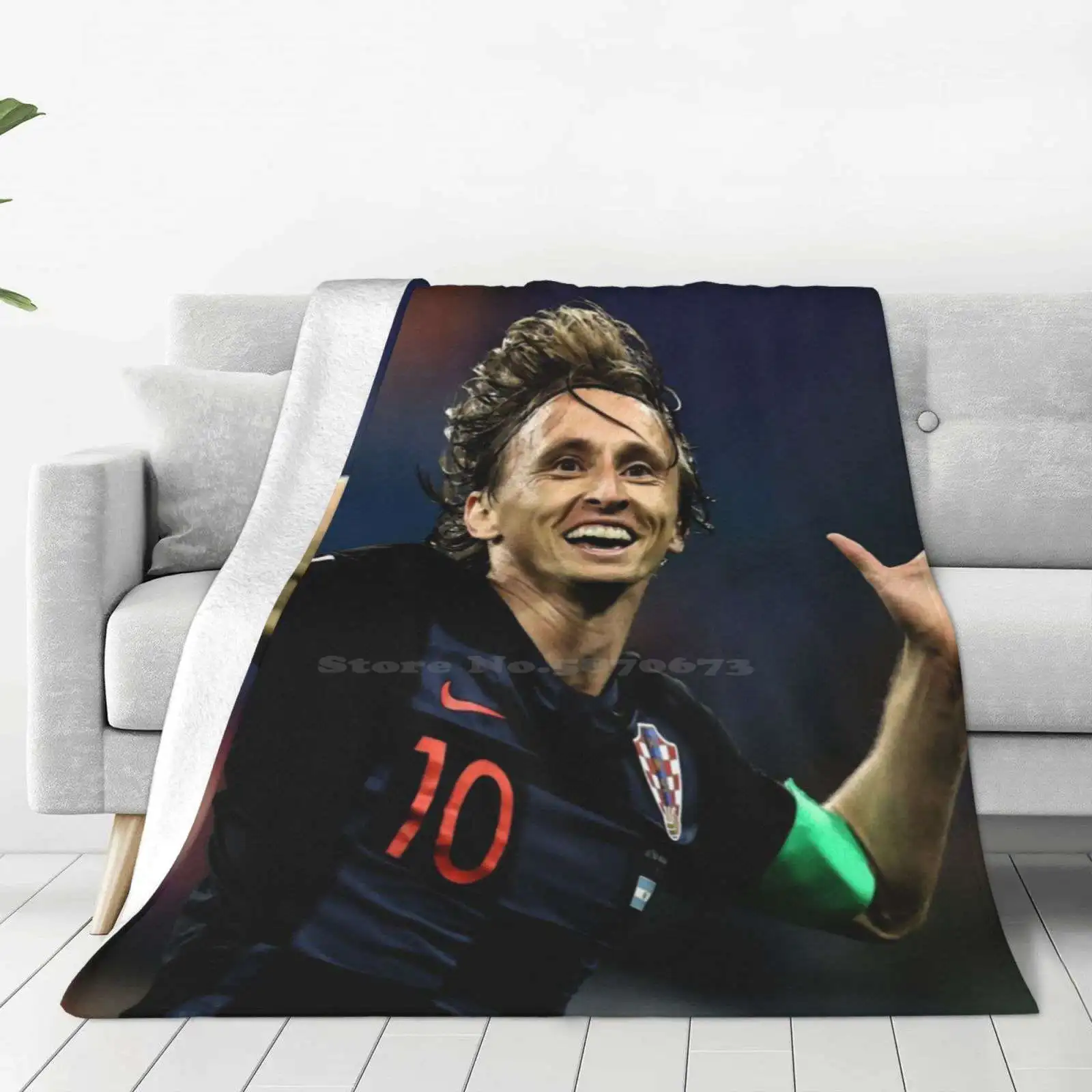 Luka Modric | Croatia Blanket Soft Warm Travel Portable Blanket Futebol Gol Goal Football National Team Sports Sport Fans