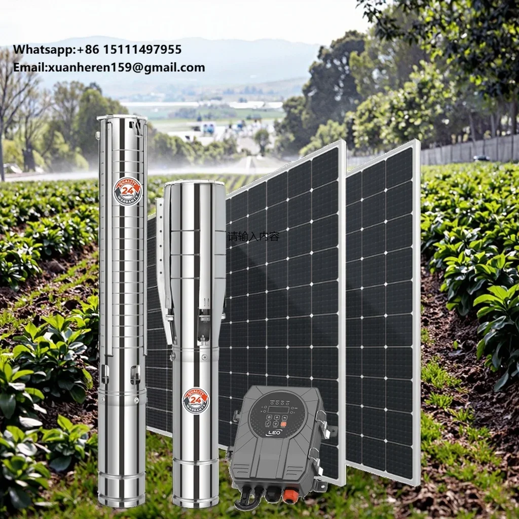 LO LPY 300v 2200w 4inch 3HP 108m 15m3/h Multistage Submersible Borehole Solar Water Pump for Irrigation and Agriculture