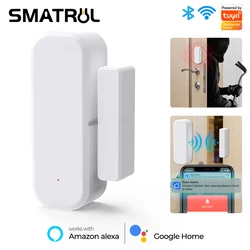 SMATRUL Tuya Smart WiFi Door Sensor Door Open / Closed Detectors App Notification Alert Security Alarm Support Alexa Google Home