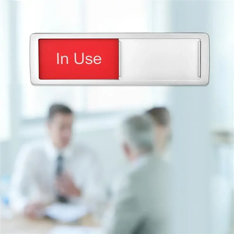 2Pcs Red Green In Use Available Privacy Door Signs For Conference Room Bathrooms Occupied Vacant Indicator Plaques Signage