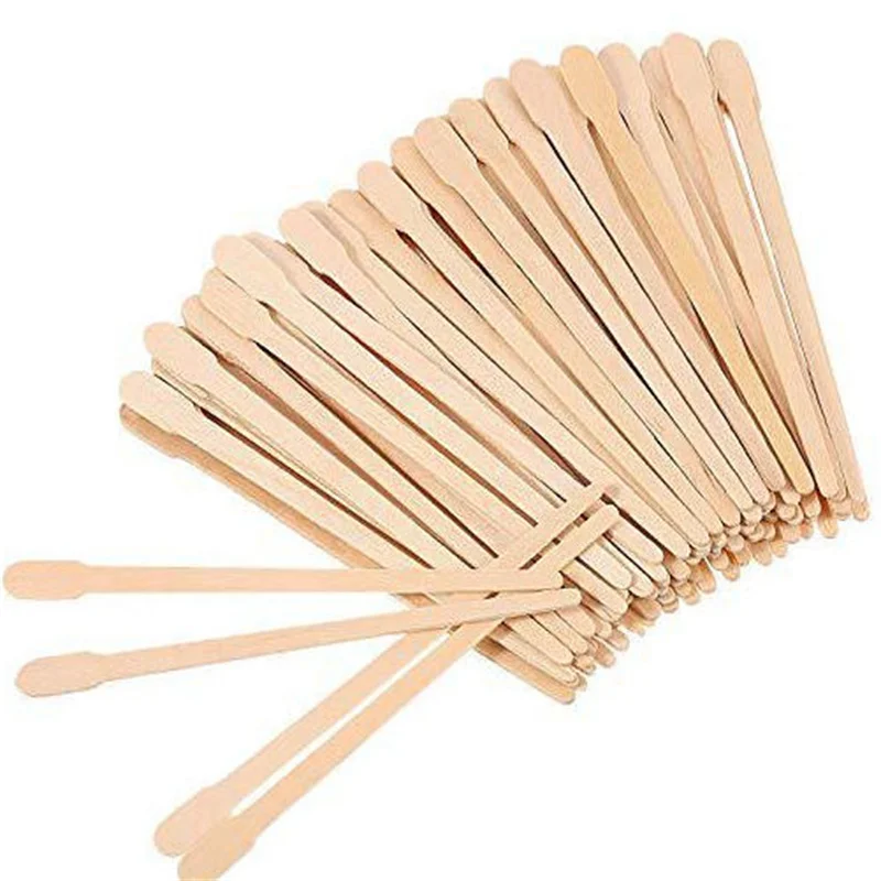 Women's Wooden Hair Removal Sticks Disposable Depilation Spatula 100/200/500PCS Waxing Sticks for Face & Eyebrows Beauty Tool