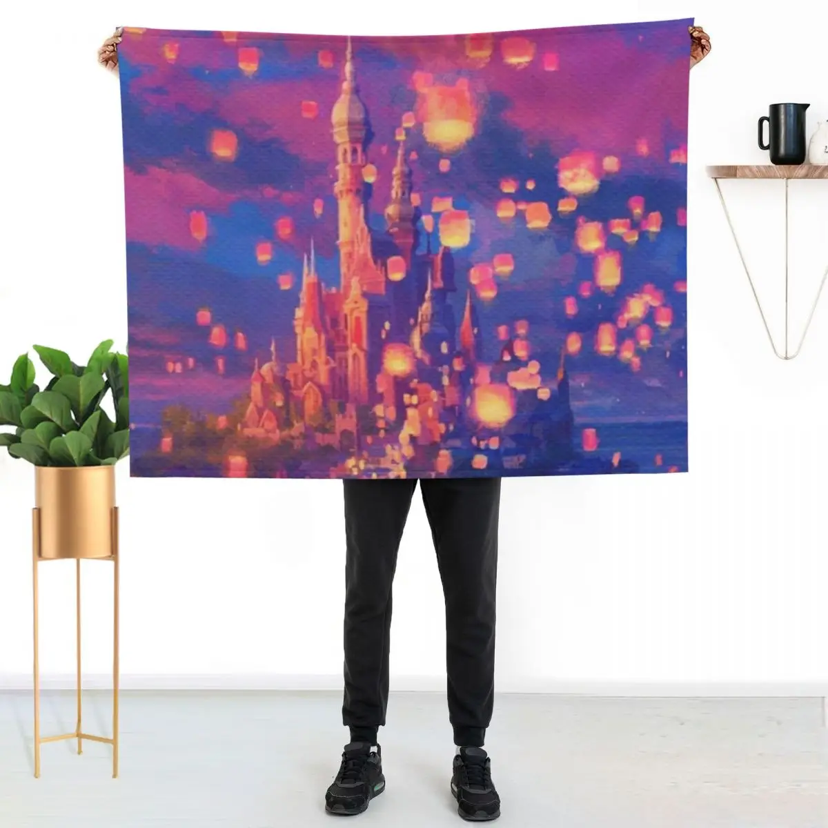 Lanterns floating Throw Blanket Soft Beds Thin Comforter Loose Hairy Designers Blankets