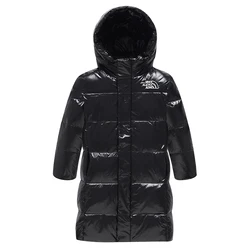 OLEKID 2025 Winter Down Jacket For Boy Hooded Thicken Warm Teenage Boy Long Down Jacket Coat 5-14 Years Kids Parkas Outwear