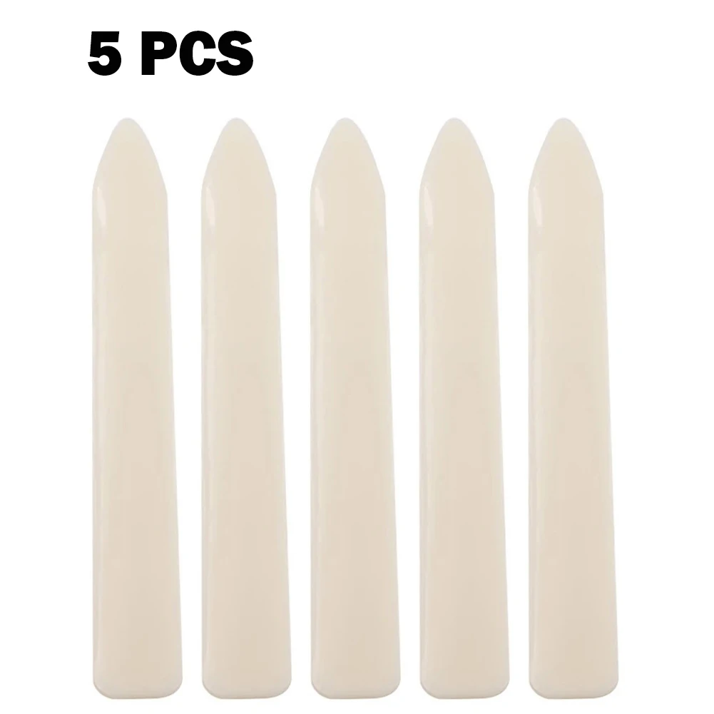 Craft Tools Bone Folder Scraper Short Long Spare Parts White Workshop 5pcs Accessories Folding Creasing Brand New