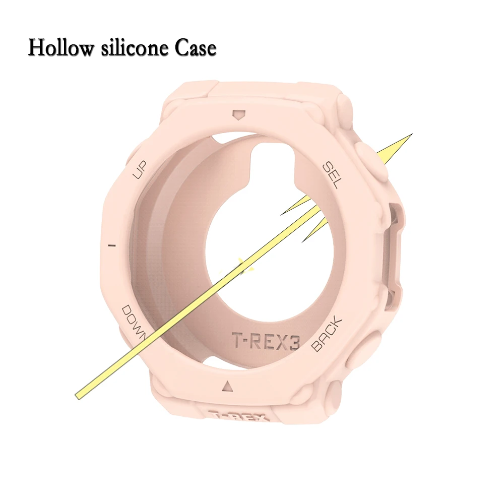 Watch Case For Huami Amazfit T-Rex 3 Soft Silicone Cover Anti Scratch Protective Shell Super Light Watch Decoration