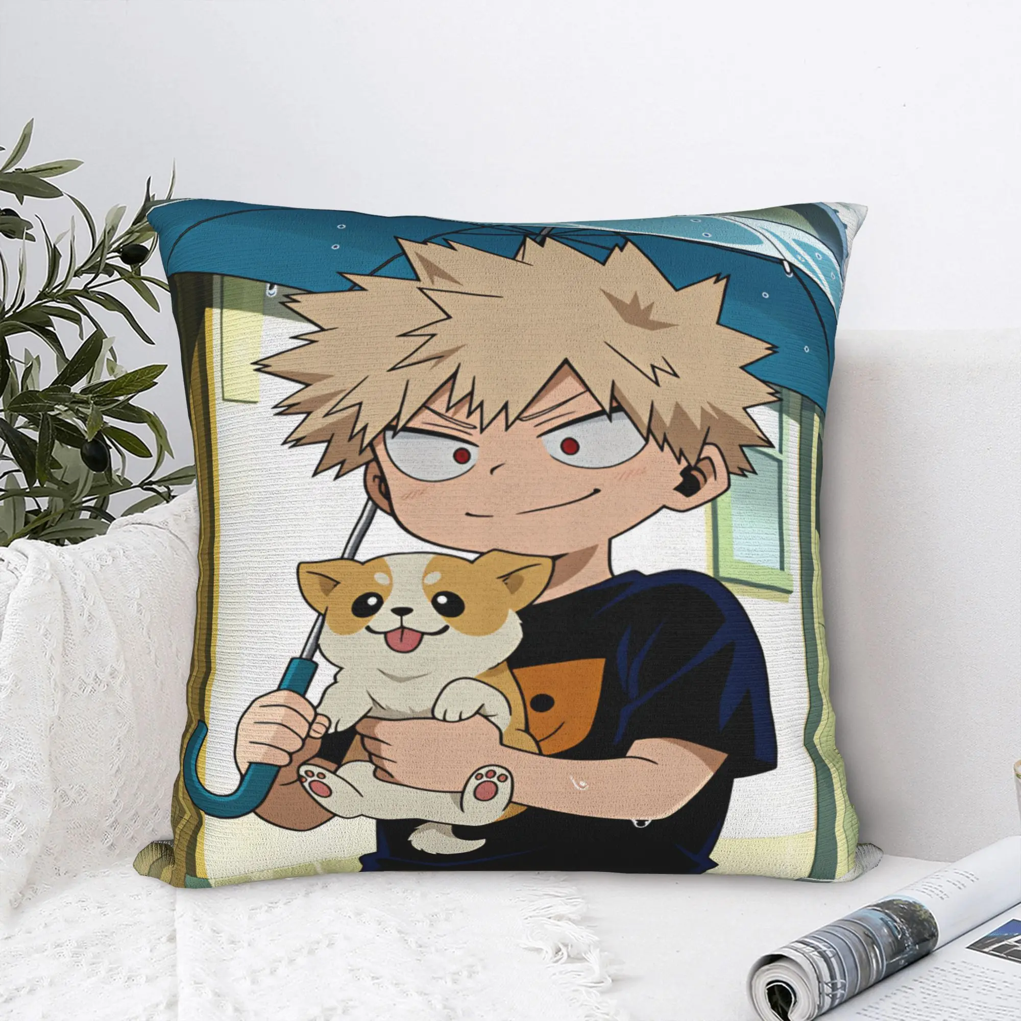 Katsuki Anime Bakugo Pillow Case  Soft Pillow Cover Morden Pillowcases For Office Car Home Decor