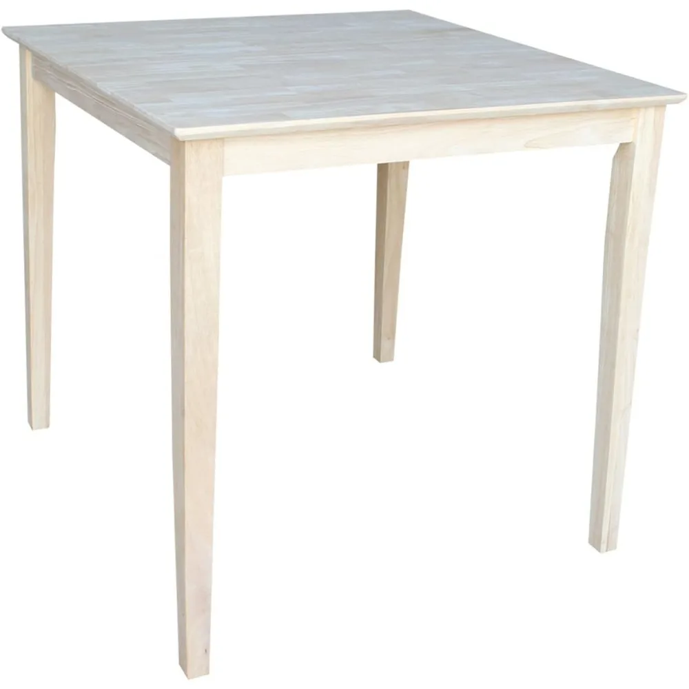 

IC International Concepts Solid Wood Counter Height Dining Table, 36 Inch High, Unfinished