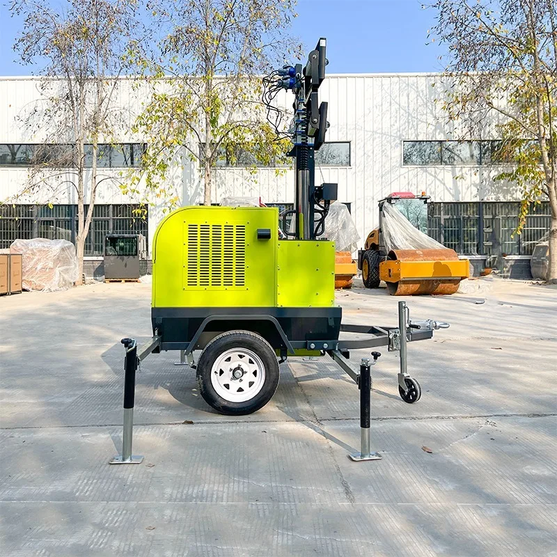

Heat-Resistant 50/60Hz Frequency 230V Rated for Desert Construction Sand Environments Telescopic Trailer Tower Light Generator