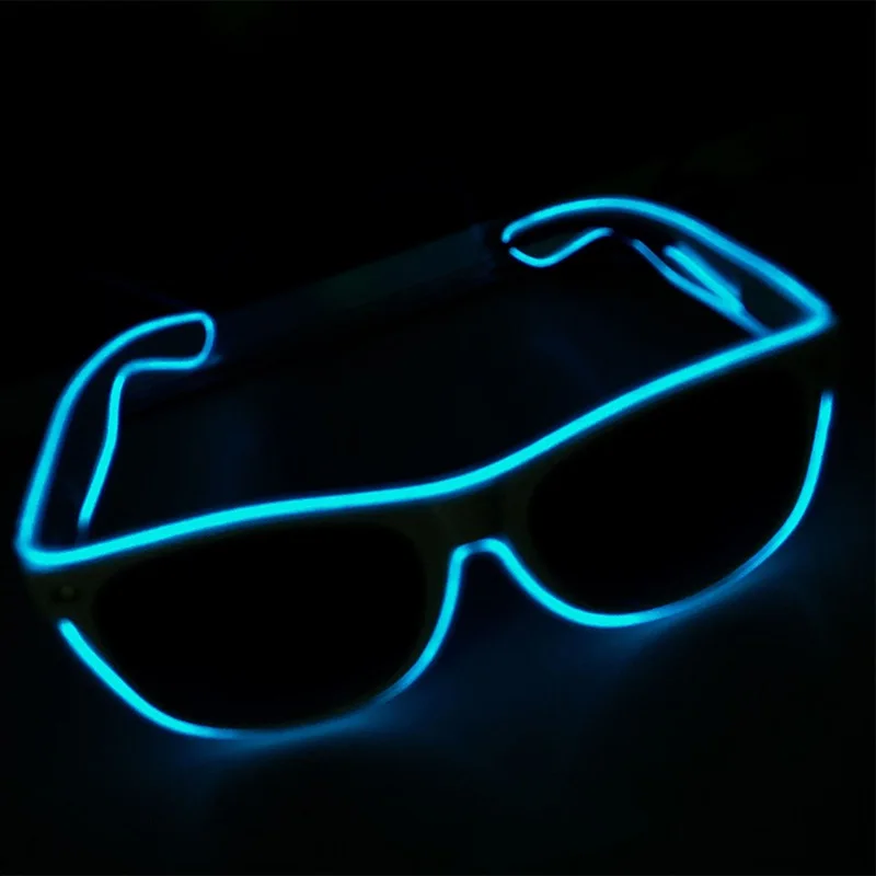 1PC Led Glasses Neon Party Flashing Glasses EL Wire Glowing Luminous Glow Sunglasses Party Decorative Supplies Novelty Gift