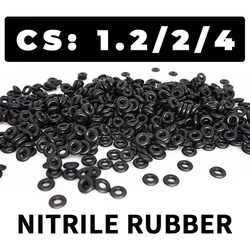 Rubber Ring CS1.2/2/4mm thickness Black NBR Sealing O-Ring Rubber O-ring gasket ORing Seal Gaskets Rings Soft cushioning pad
