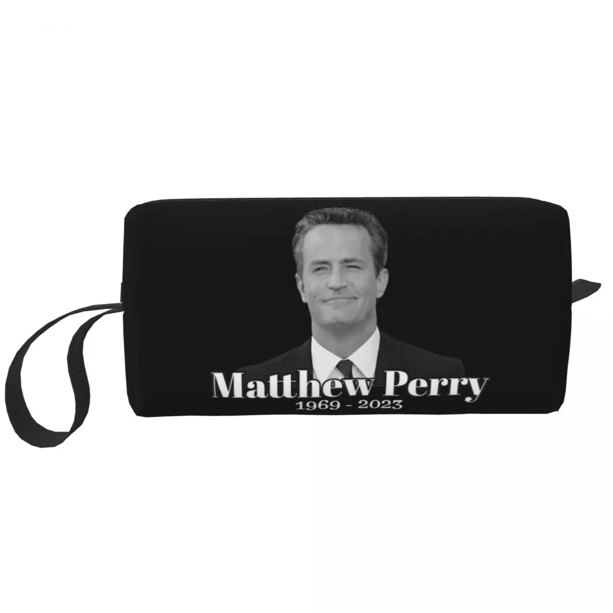 RIP Matthew Perry 1969 2023 Thank You For The Memories Cosmetic Bag for Women Makeup Bags Travel Water Resistant Toiletry Bag