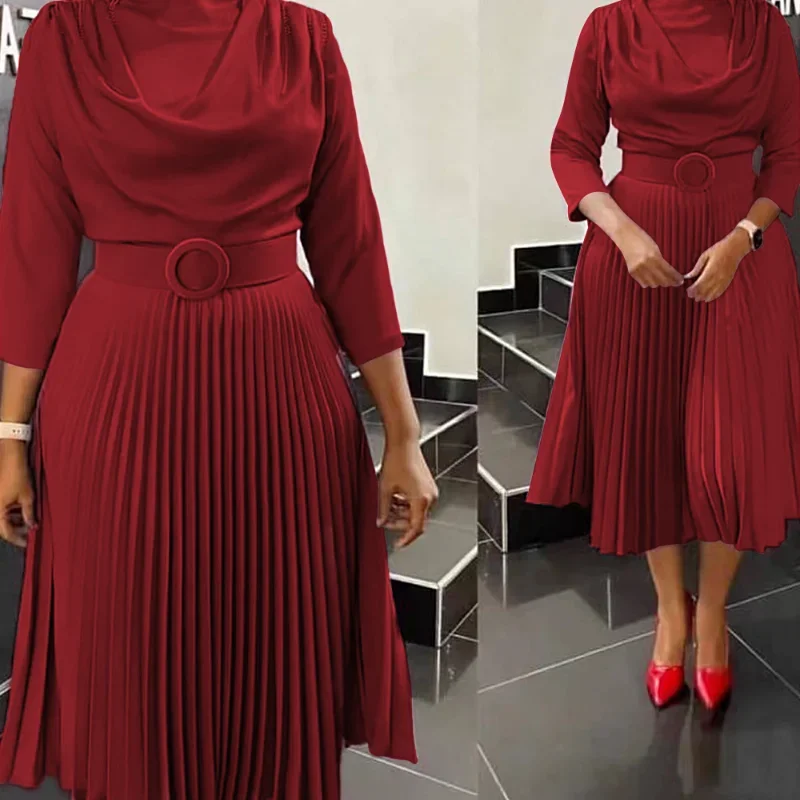 

2025 Elegant African Dresses for Women Spring Summer Africa Clothing Office Lady Party Slim Dress Dashiki Ankara Outfits Robe