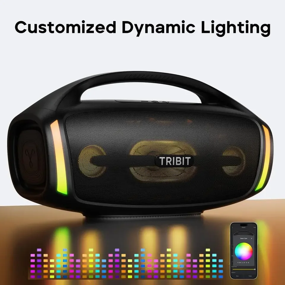 TRIBIT StormBox Blast 2 for Speaker 200W Subwoofer Outdoor IP67 Party Speaker Built-in Mic 3-5H Playtime RGB LED Battery view 2
