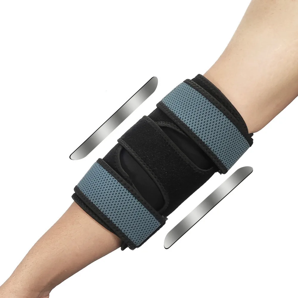 

1pc Elbow Brace Guard Night Elbow Sleep Support Stabilizer with 2 Removable Metal Splints for Cubital Tunnel Syndrome Tendonitis