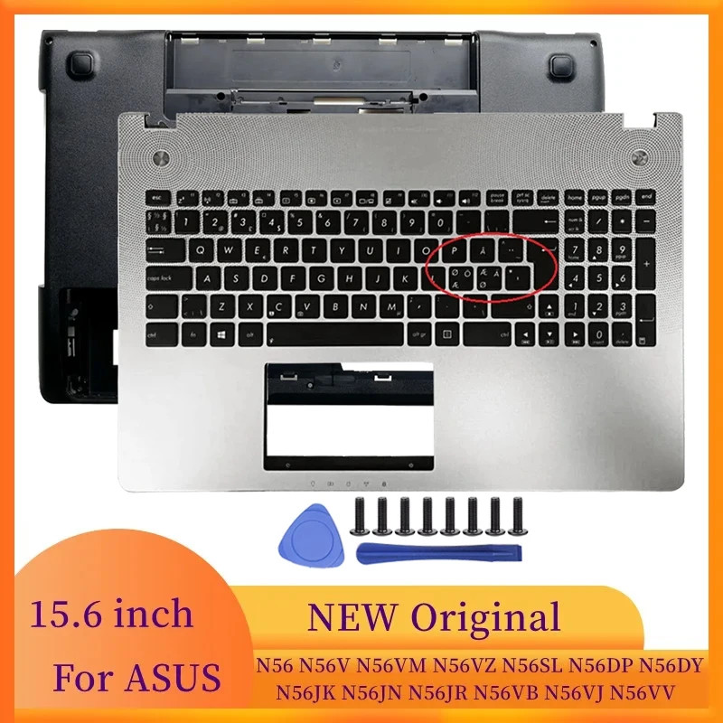 For ASUS N56 N56V N56VM N56VZ N56SL N56DP N56DY N56JK N56JN N56JR N56VB N56VJ N56VV Laptop Palmrest Backlit keyboard/Bottom Case