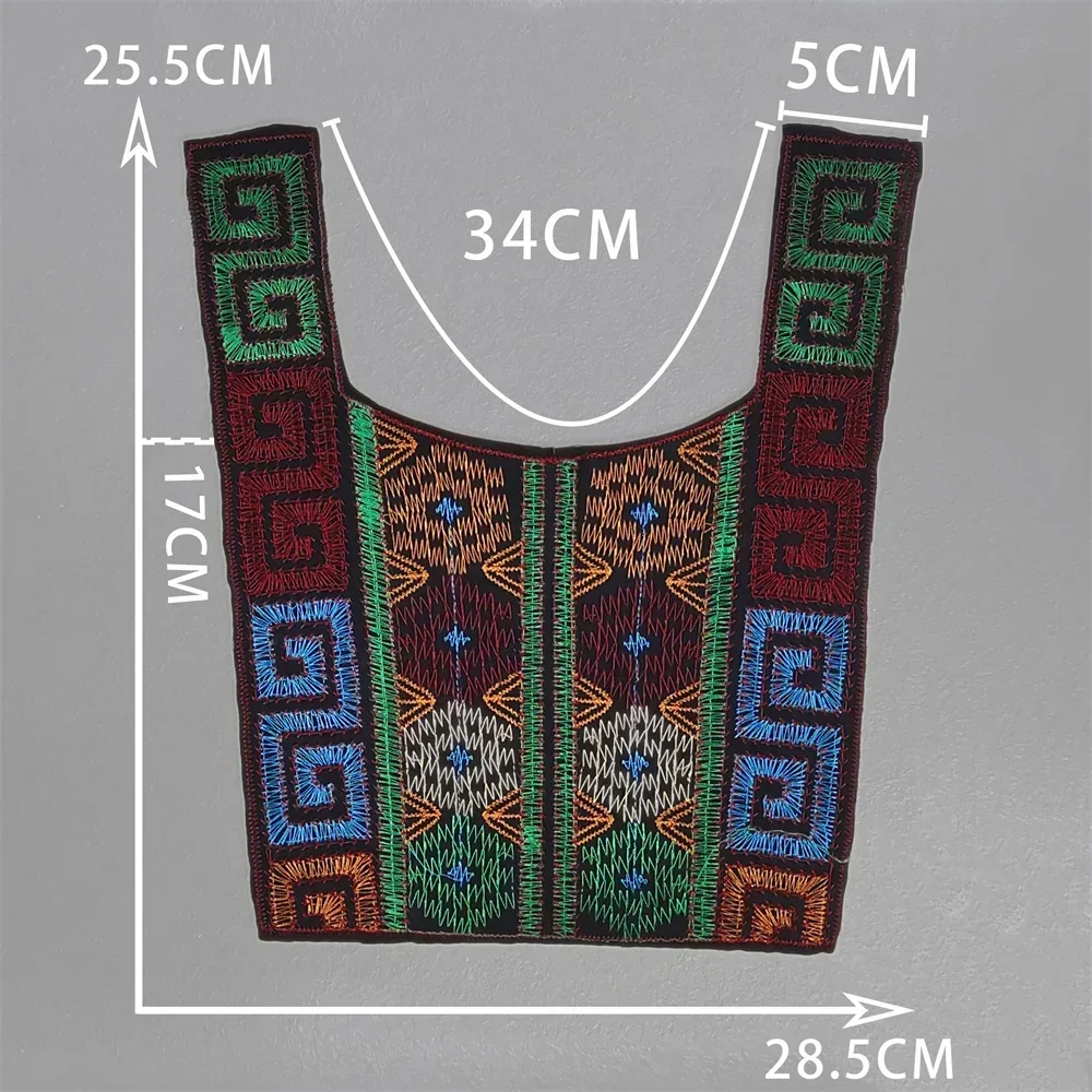 Multi-style ethnic style embroidery Miao embroidery lace collar DIY sewing cheongsam dress ethnic clothing clothing accessories