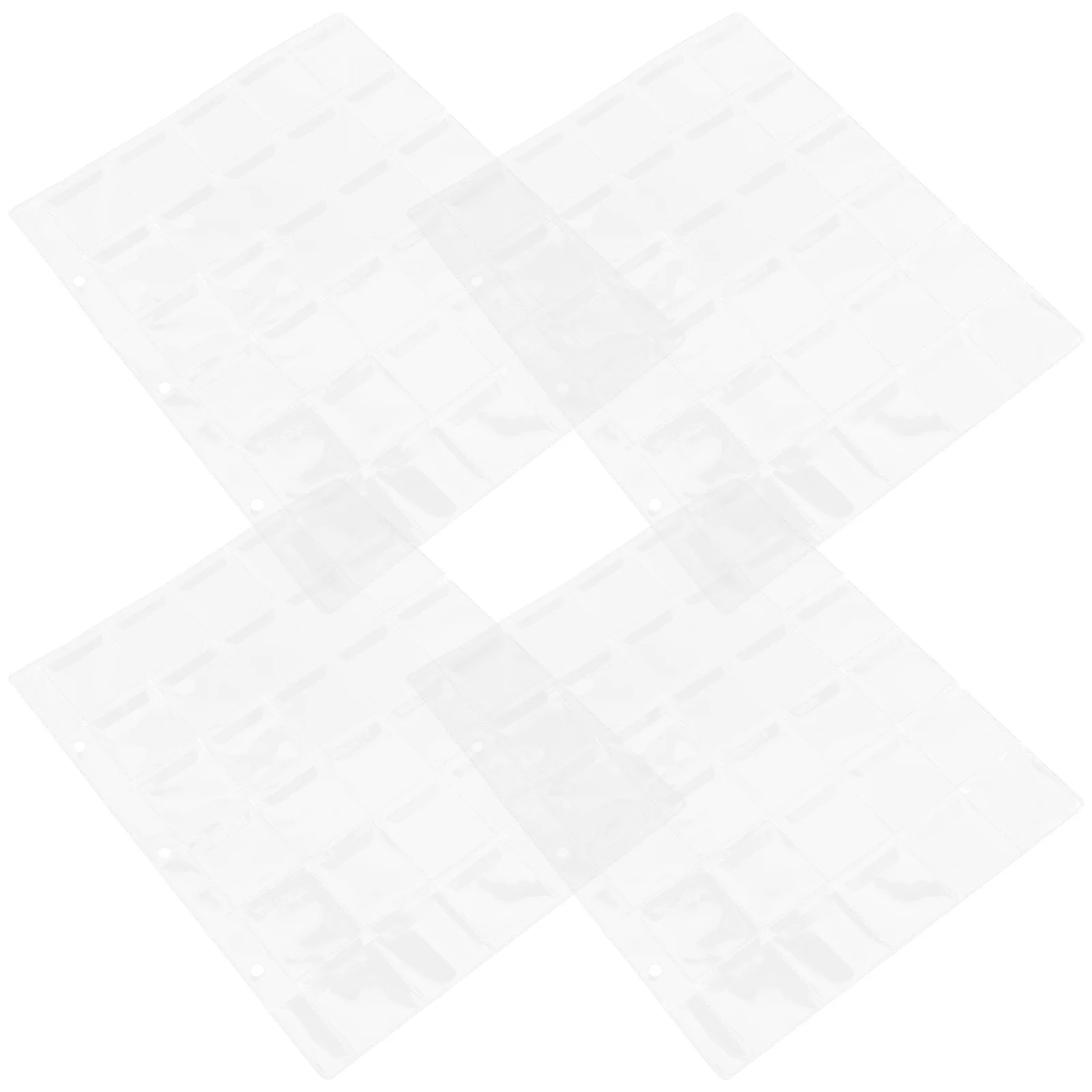 4 قطعة صفحات عملة الموثق لجميع العملات المعدنية البلاستيك الشفاف حامي الأكمام تخزين ل عملة ألبوم ختم ميدالية حامل مُنظِم #4