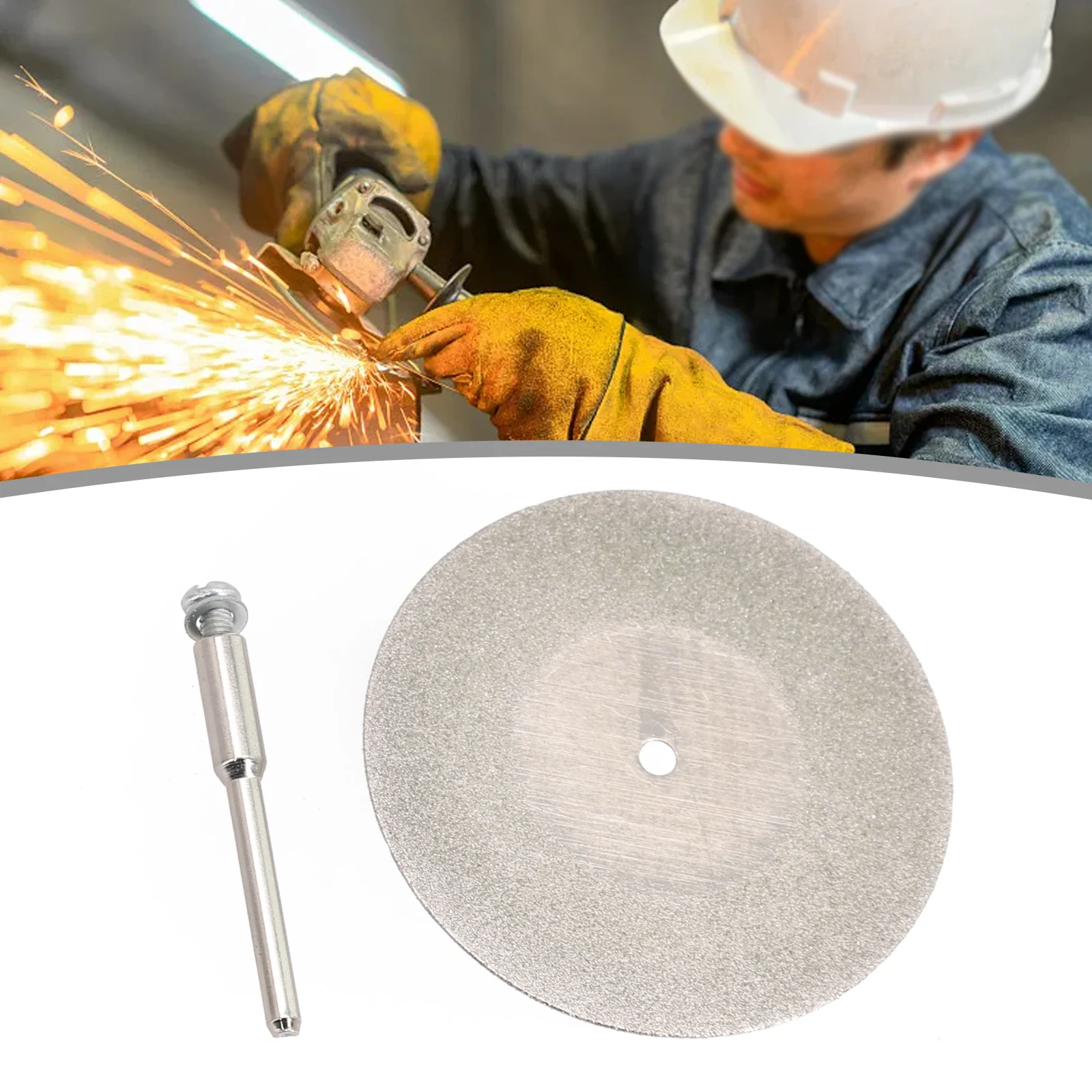 

Diamond Grinding Wheel With Connecting Rod Metal Cutting Disc 40/50/60MM For Metal Gem Jade Rotaty Tools Silver