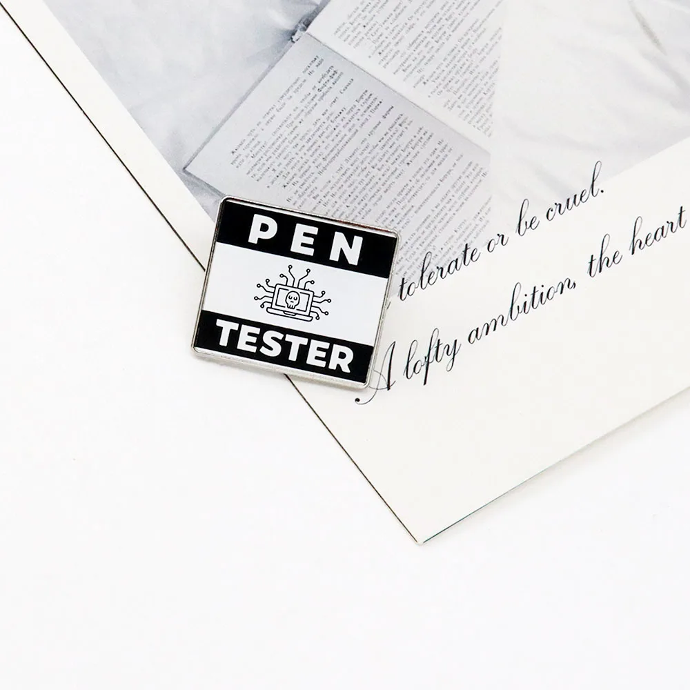 Cyber Security Pen Tester Badge Hacker Pen Tester Enamel Pin view 4