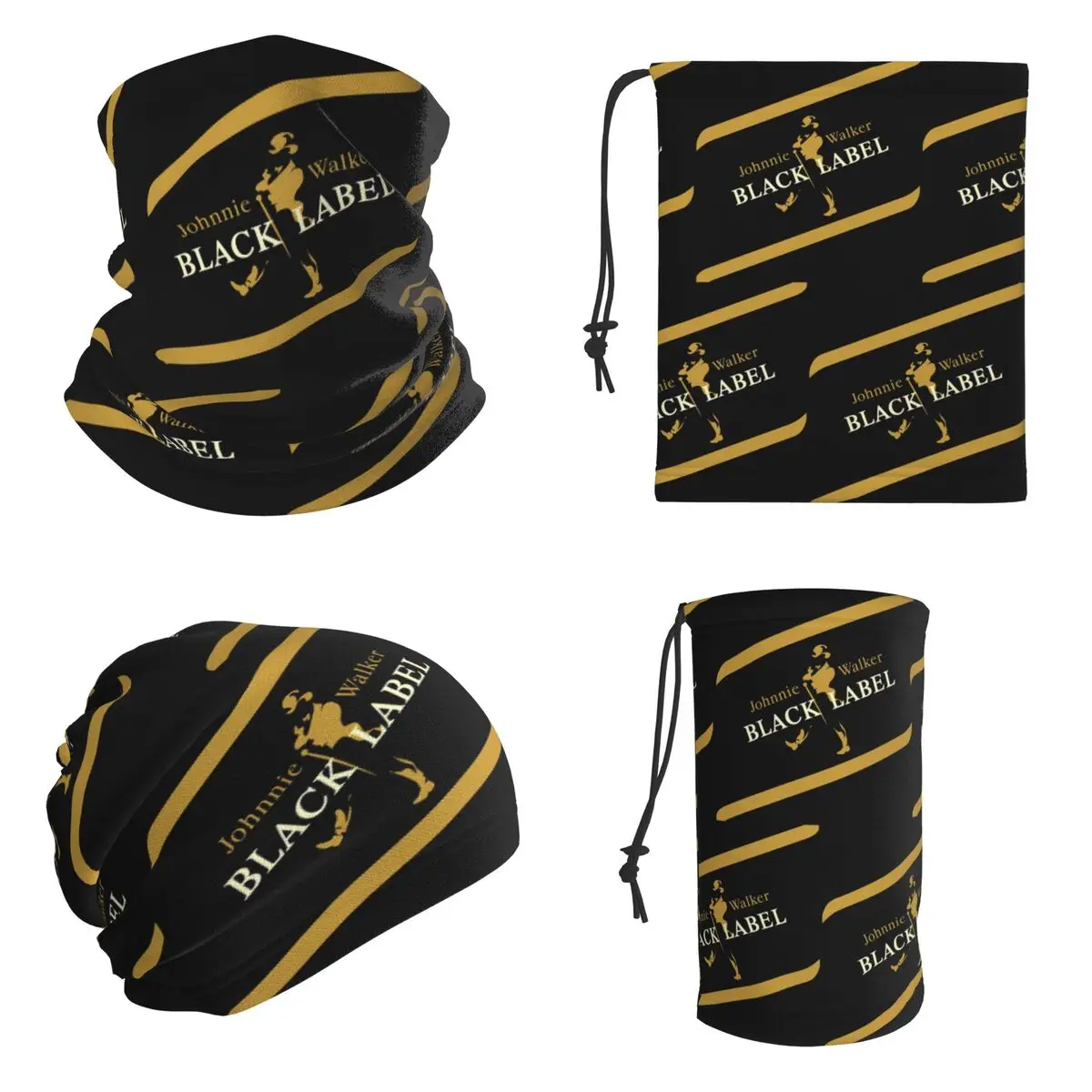 Johnnie Walker Bandana Neck Gaiter Printed Wrap Scarf Warm Cycling Scarf For Men Women Adult Breathable