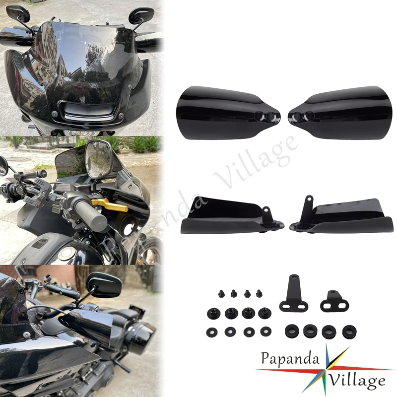 

Motorbike Left Right Handguard + Mounting Bracket For Harley Touring 2014-2020 Electra Glide FLHT FLHTP FLHTCU FLHTK CVO Bagger