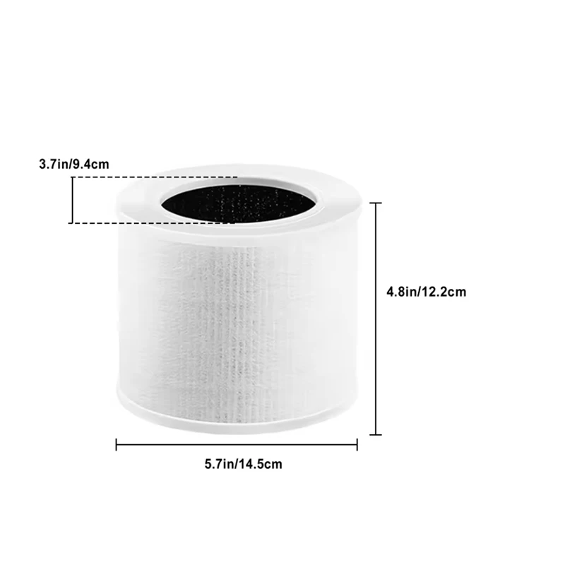 LEVOIT Core Mini-P 空気清浄機と互換性あり、3-in-1 高効率 HEPA 活性炭フィルター PM2.5 ホルムアルデヒド臭気クリーン